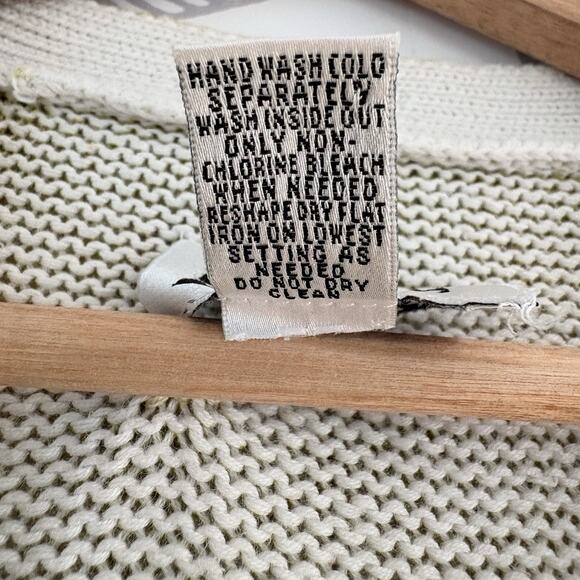 CHICOS Design Sz M Linen Cotton V-Neck Sweater Pullover Light Green Relaxed VTG - Picture 6 of 10